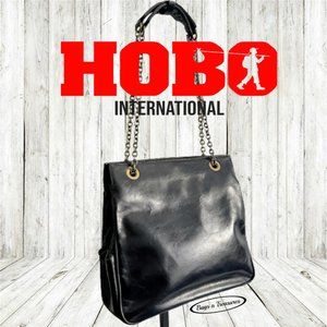 Vintage HOBO International Black Leather Shoulder Bag – EUC 👜